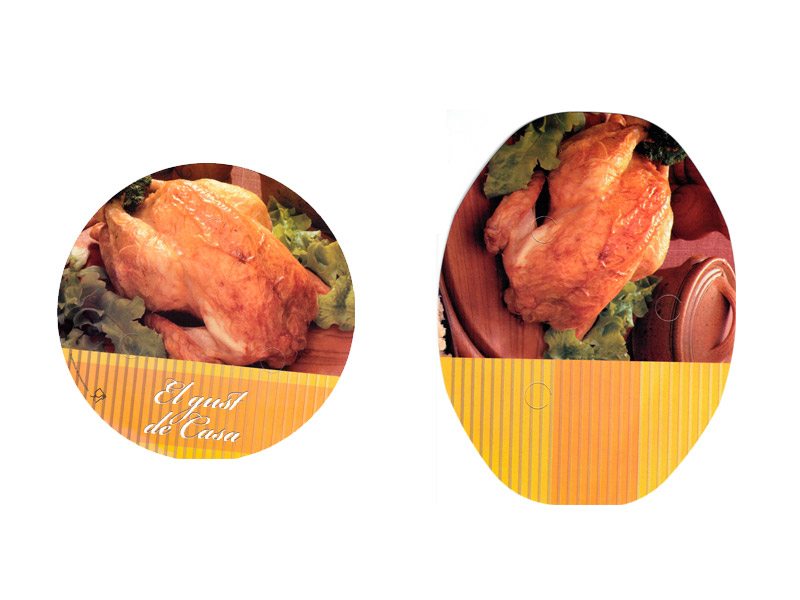 tapas de cierre de envases de aluminio para pollos